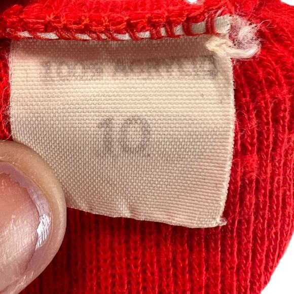 Vintage Little World Girls Size 10 Red Navy Striped Sweater Dress - Picture 8 of 9